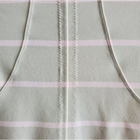 Lululemon Striped Heathered Barely Pink Forme Jacket Size 8 - Picture 10 of 12